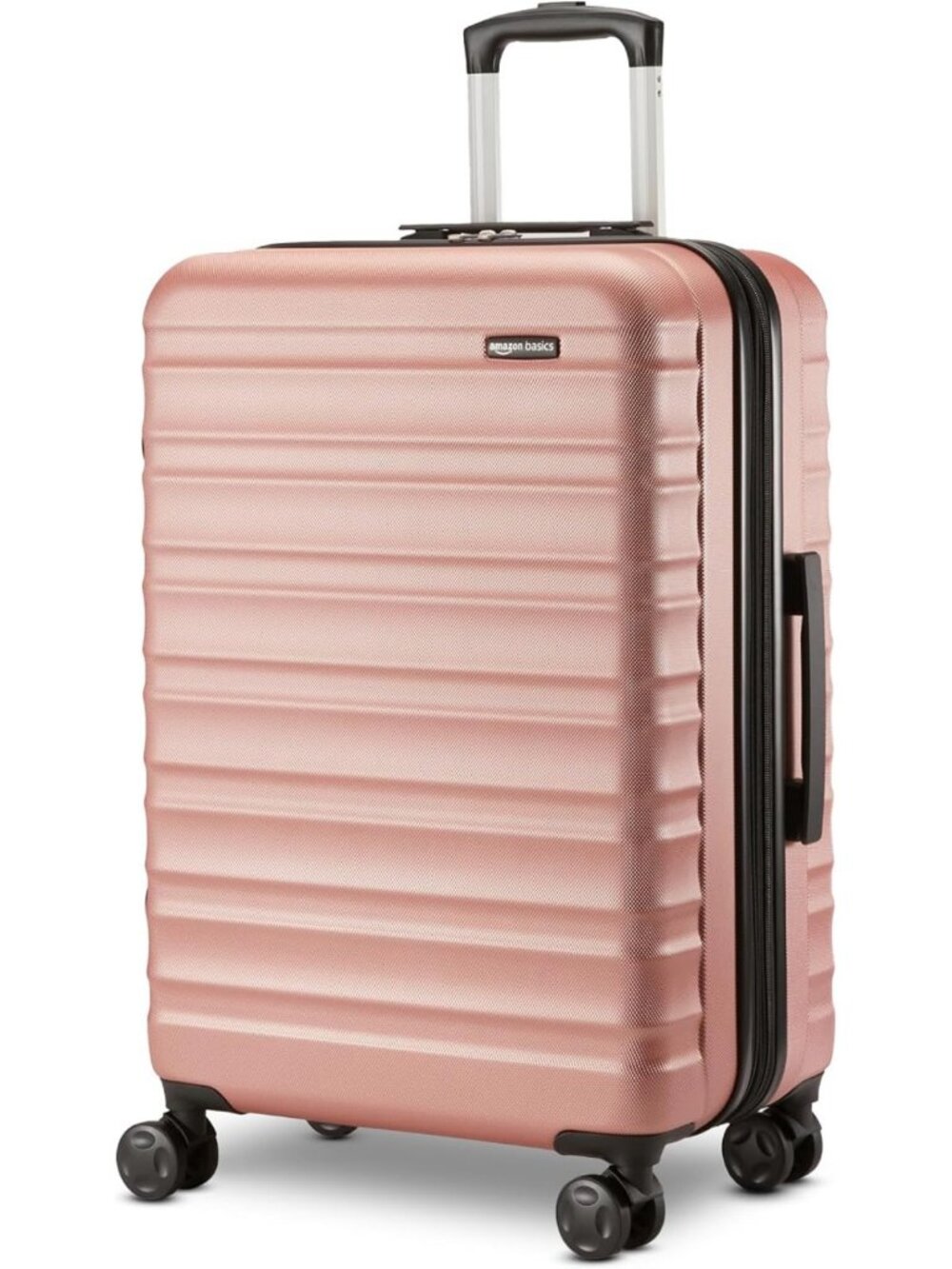 26" Expandable Hardside Checked Luggage, Scratch-Resistant Suitcase, Rose Gold